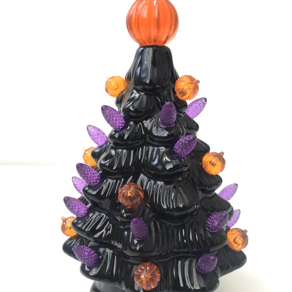 🖤New🧡 Retro💜 Small Ceramic Halloween Tree - Picture 7 of 12